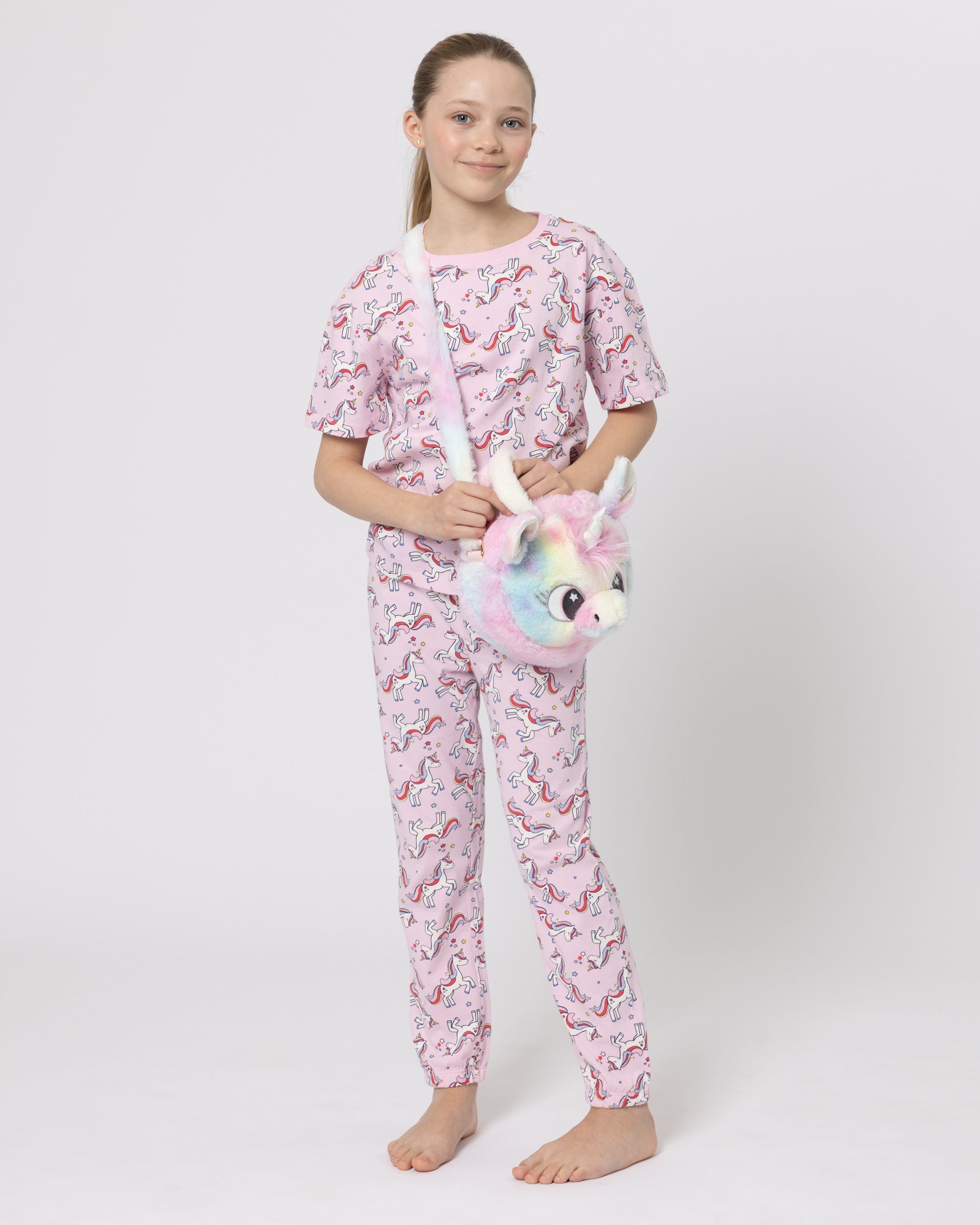 Snuggz Unicorn PJ Set with Plush Bag