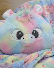 Snuggz Kids Unicorn 2 in 1 Cushion & Glow-in-the-Dark Blanket