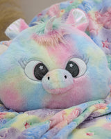 Snuggz Kids Unicorn 2 in 1 Cushion & Glow-in-the-Dark Blanket
