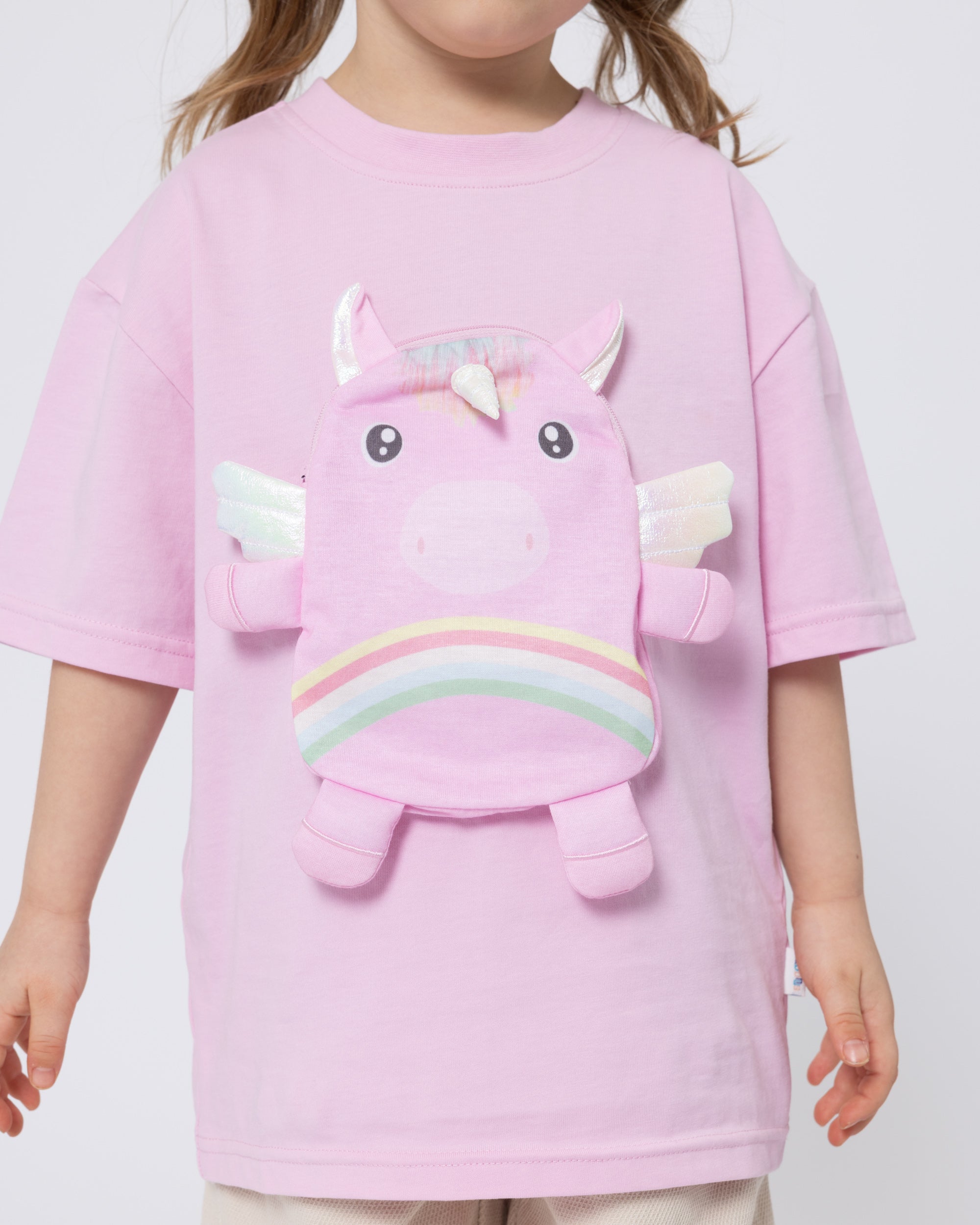 Snuggz Girls Unicorn Zip Pocket Pal T-shirt