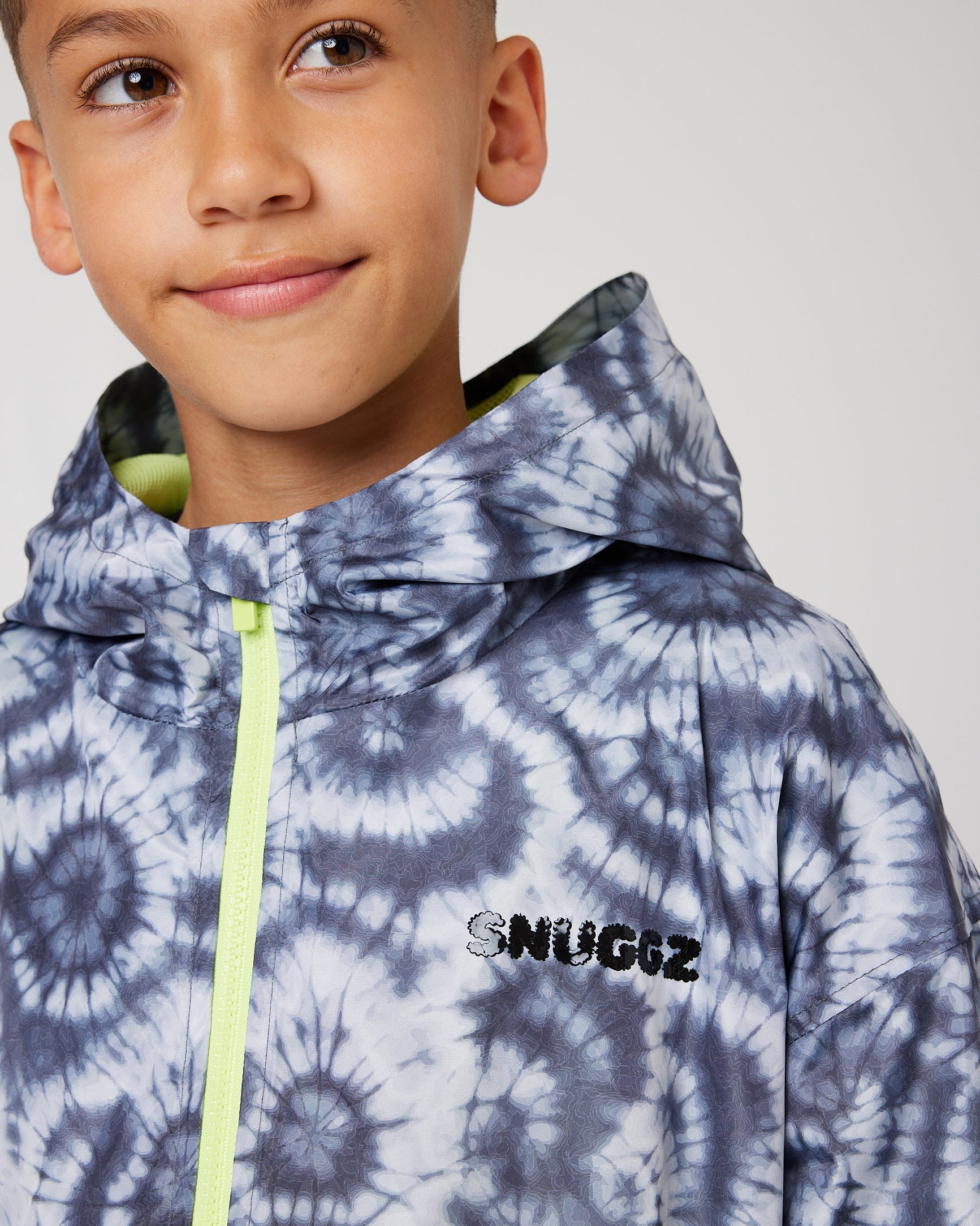Snuggz Kids Grey Neon Rain Jacket
