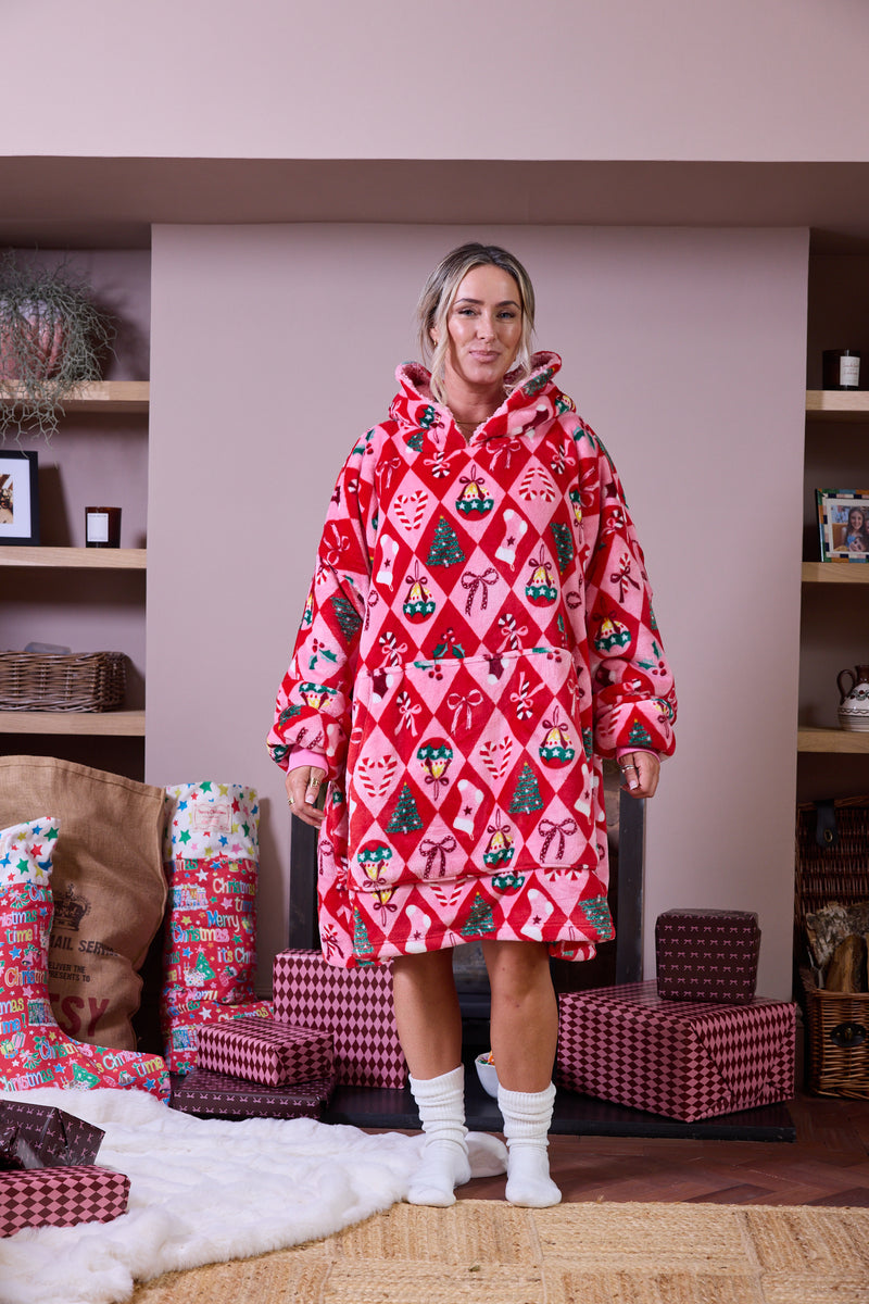 Snuggz Original Hooded Blanket - Xmas Diamond