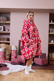 Snuggz Original Hooded Blanket - Xmas Diamond