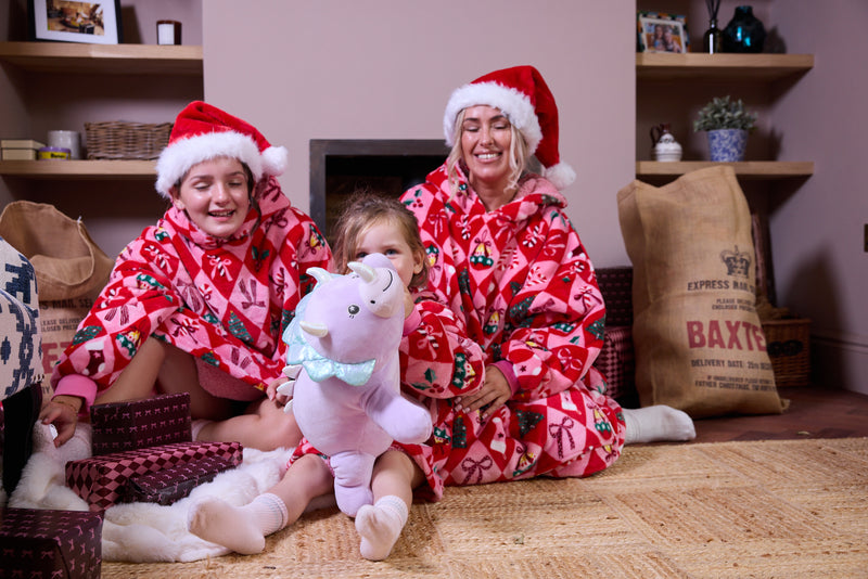 Snuggz Original Hooded Blanket - Xmas Diamond