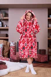 Snuggz Original Hooded Blanket - Xmas Diamond