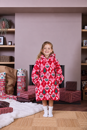 Snuggz Original Hooded Blanket - Xmas Diamond
