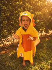 Snuggz Lion Towelling Beach Poncho With Swim Bag