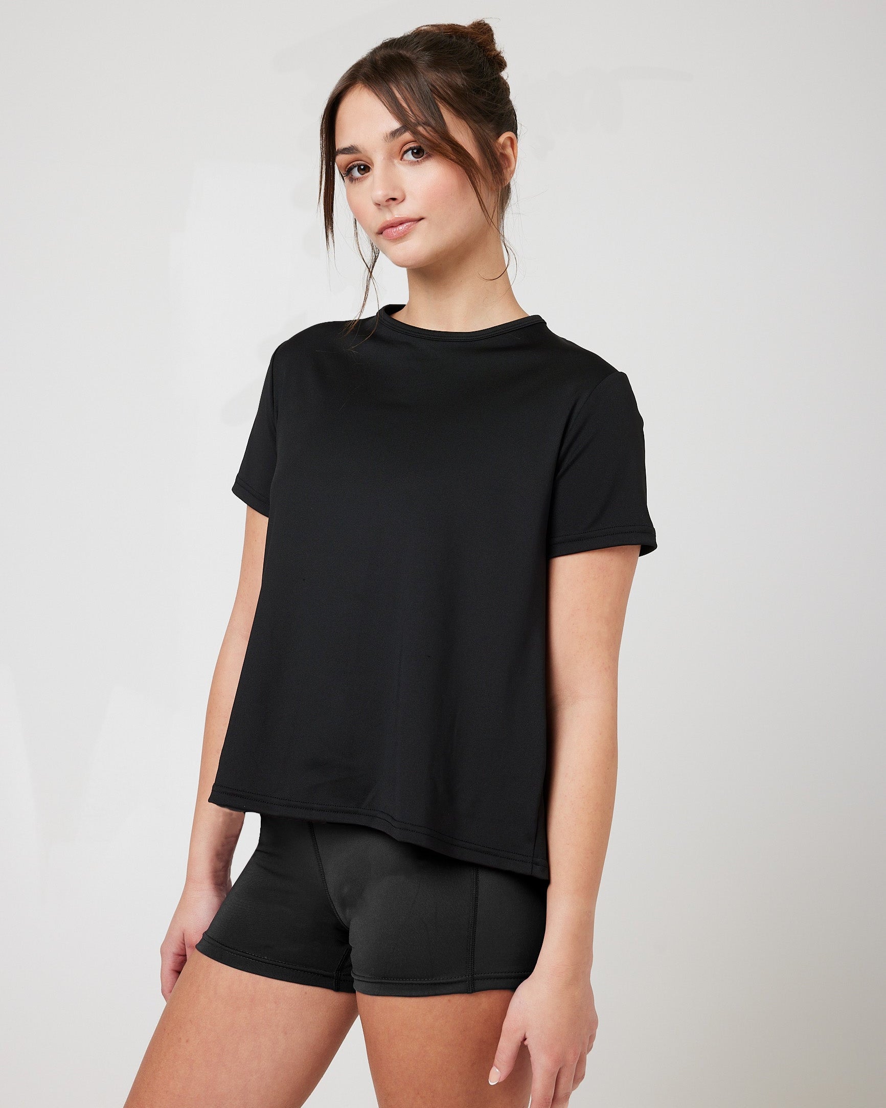 SnuggzFit Mesh Panel Open Back T-Shirt