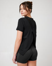 SnuggzFit Mesh Panel Open Back T-Shirt
