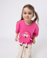 Snuggz Girls Flamingo Zip Pocket Pal T-Shirt