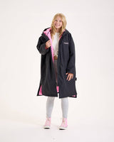 Snuggz Lite Black Changing Robe for Kids with Pink Borg