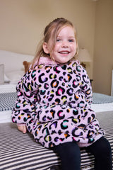 Snuggz Bright Leopard Original Hooded Blanket