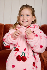 Snuggz Cherry Bow Print Original Hooded Blanket