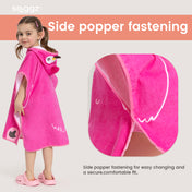 Snuggz Flamingo Towelling Beach Poncho With Swim Bag