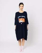 Snuggz Women Sweet Dreams Cat Oversized Bamboo Sleep Tee