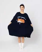 Snuggz Women Sweet Dreams Cat Oversized Bamboo Sleep Tee