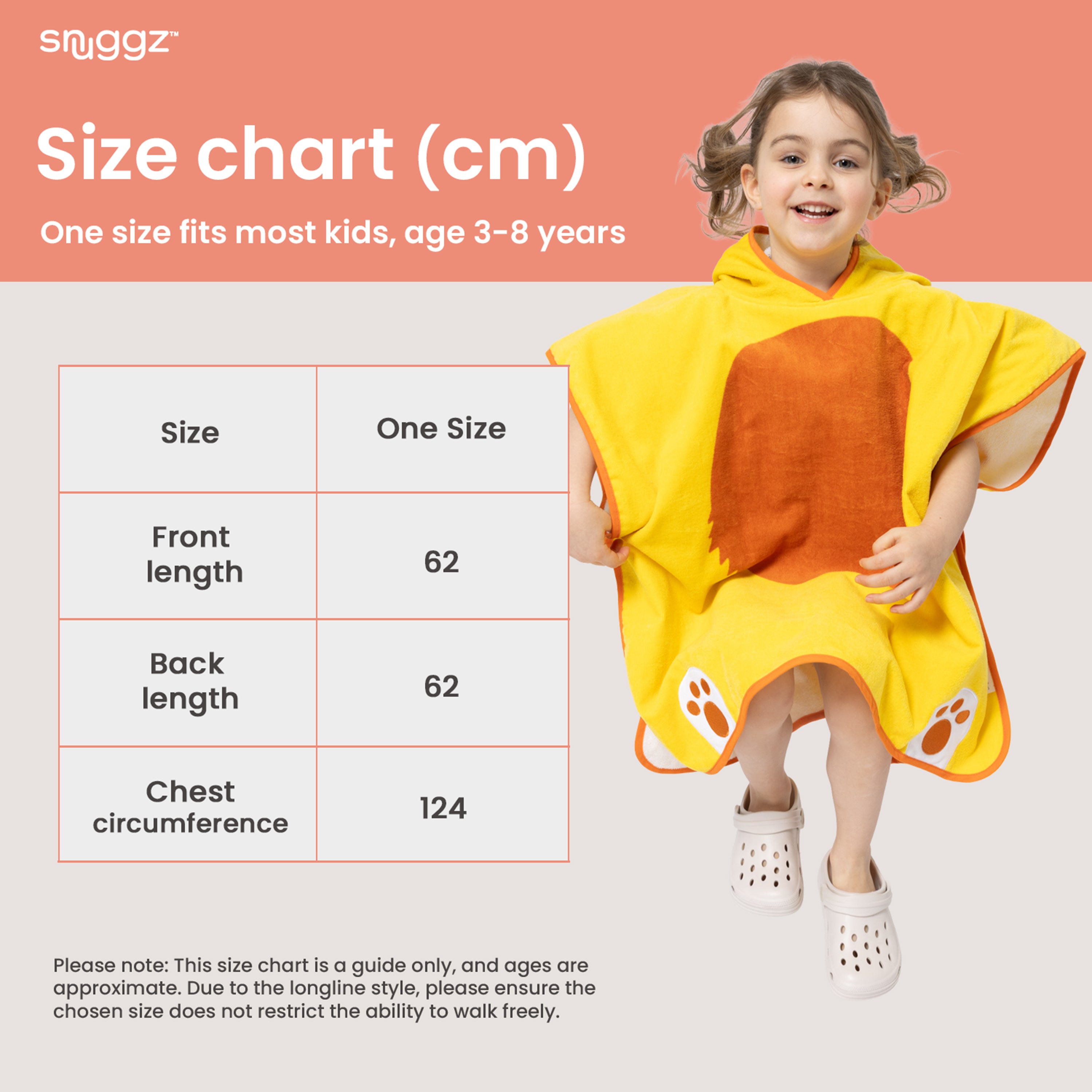 Snuggz Lion Towelling Beach Poncho With Swim Bag
