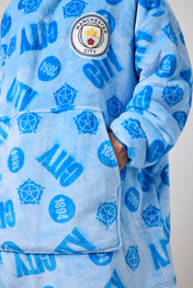 Snuggz Original Kids Manchester City Hooded Blanket