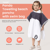 Snuggz Panda Towelling Beach Poncho With Swim Bag
