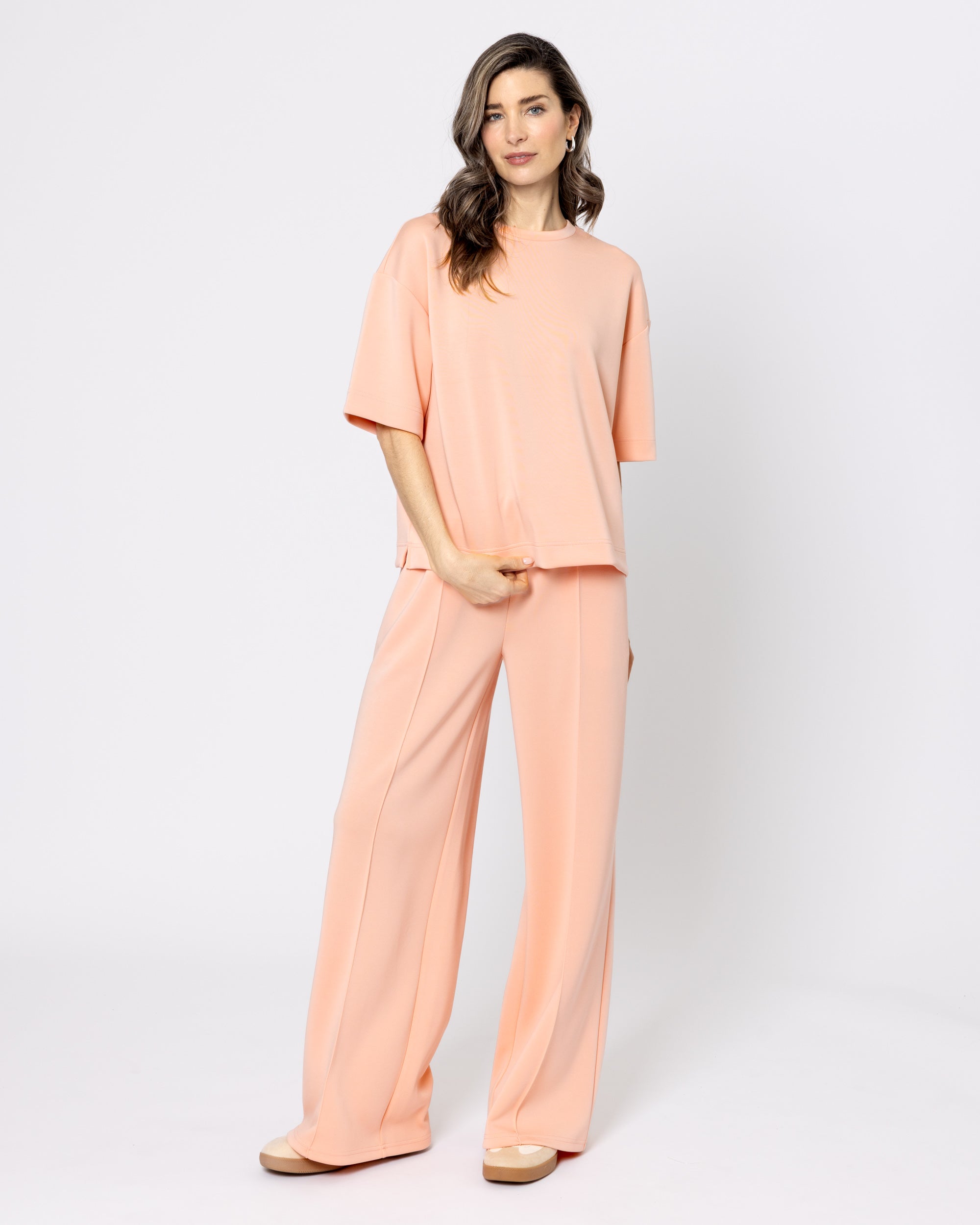 Snuggz Premium Peach Boxy T-Shirt