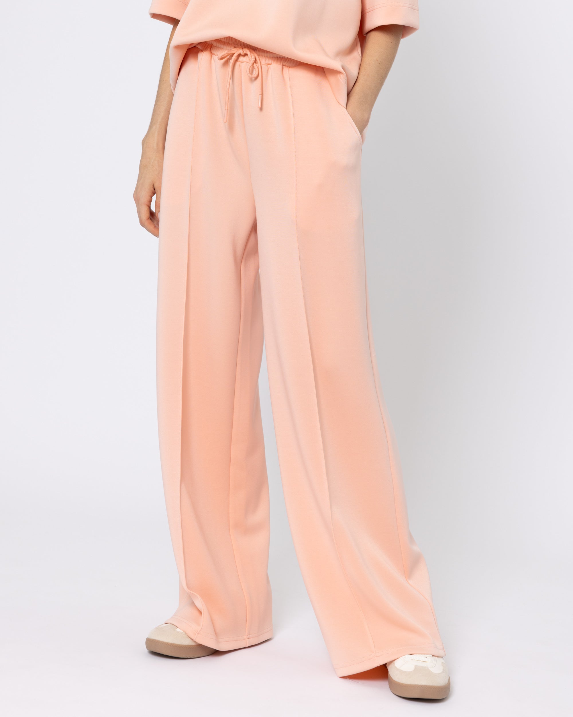 Snuggz Premium Peach Scuba Wide Leg Joggers