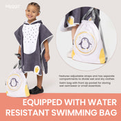 Snuggz Penguin Towelling Beach Poncho With Swim Bag
