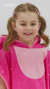 Snuggz Flamingo Towelling Beach Poncho With Swim Bag