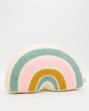 Snuggz Knitted Pastel Rainbow Shaped Cushion with Filler