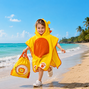 Snuggz Lion Towelling Beach Poncho With Swim Bag