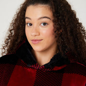 Snuggz Kids Original - Tartan Red Check Hooded Blanket