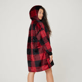 Snuggz Kids Original - Tartan Red Check Hooded Blanket