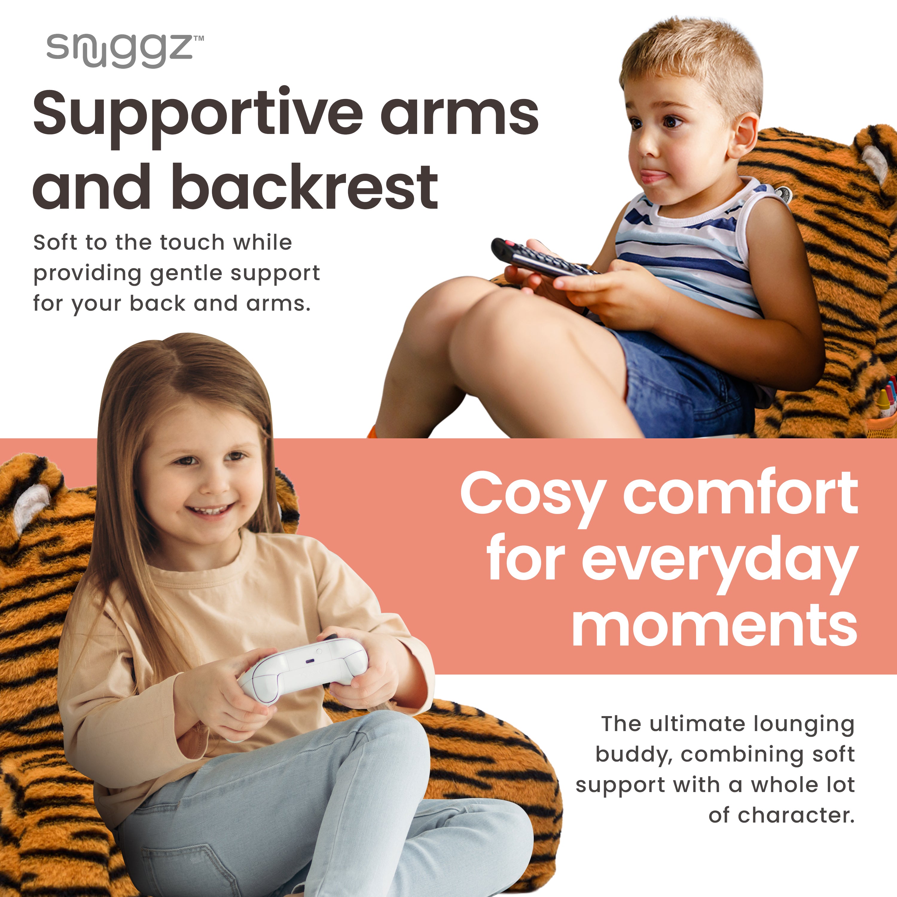 Snuggz Tiger Cuddle Cushion