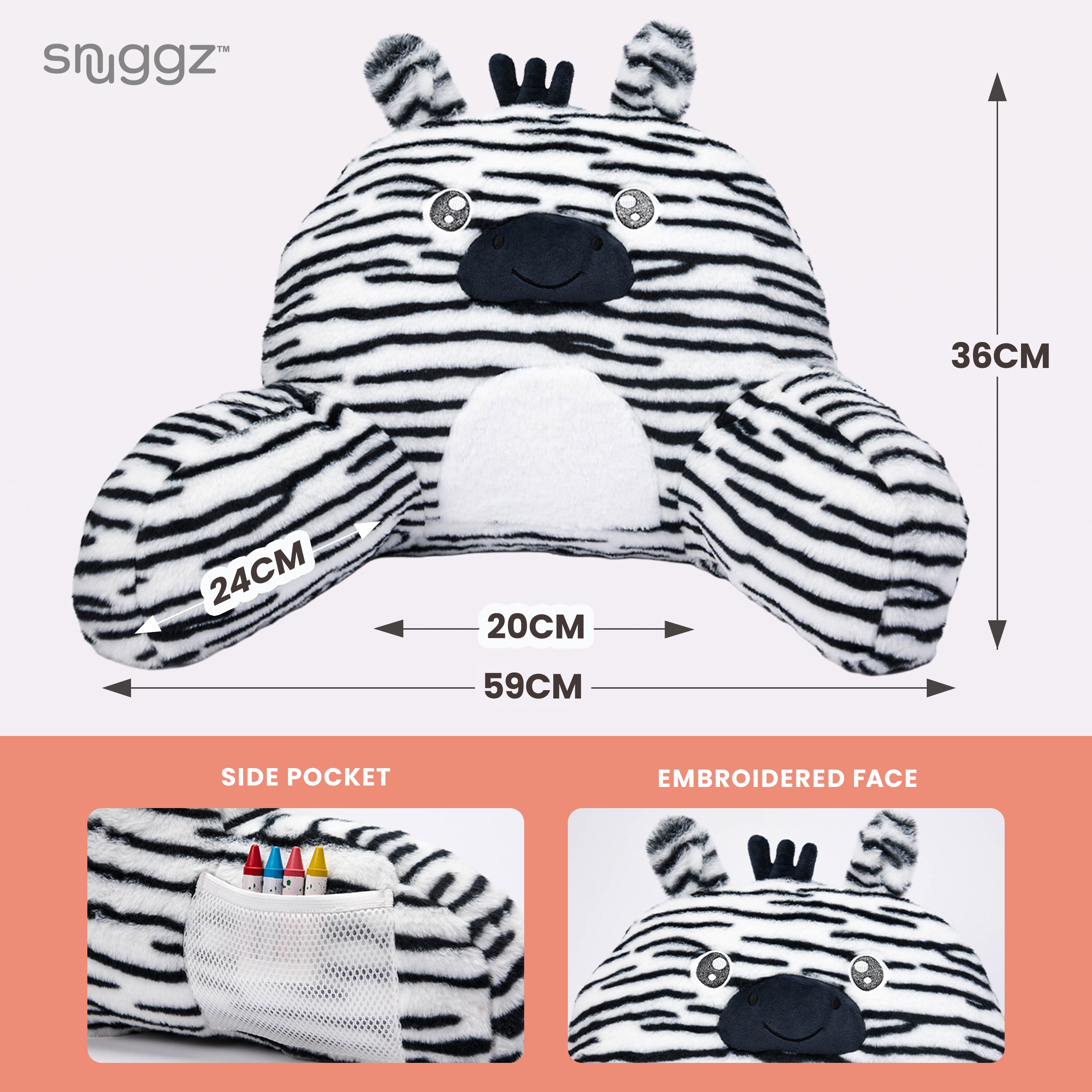 Snuggz Zebra Cuddle Cushion