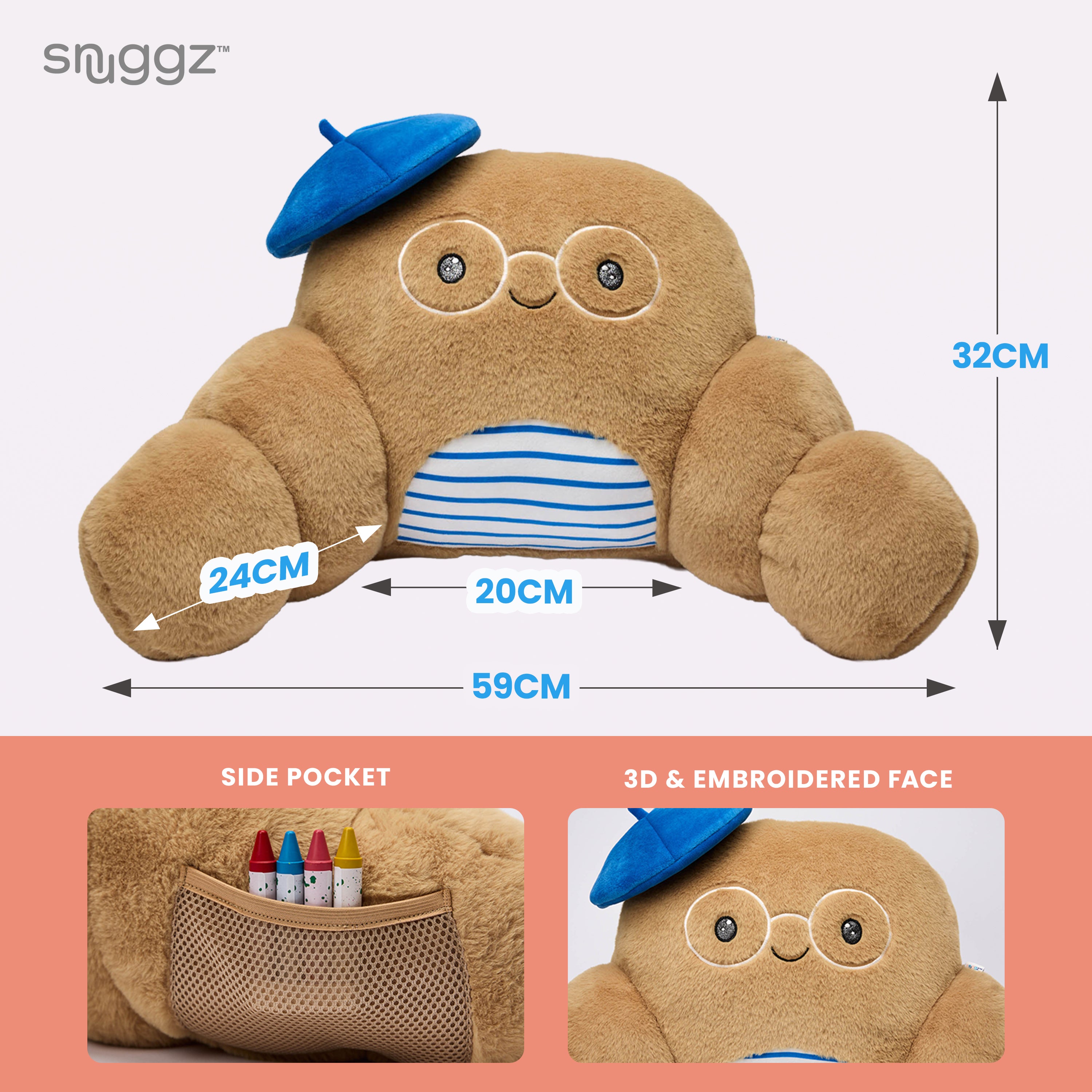 Snuggz Croissant Cuddle Cushion