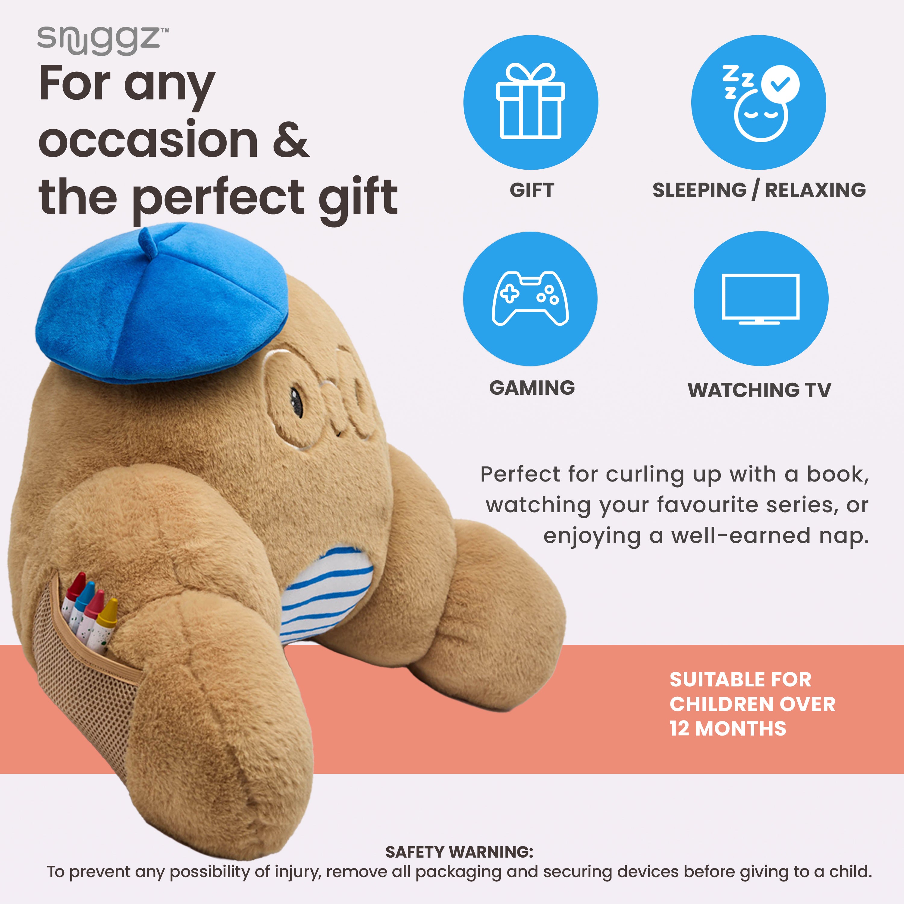 Snuggz Croissant Cuddle Cushion