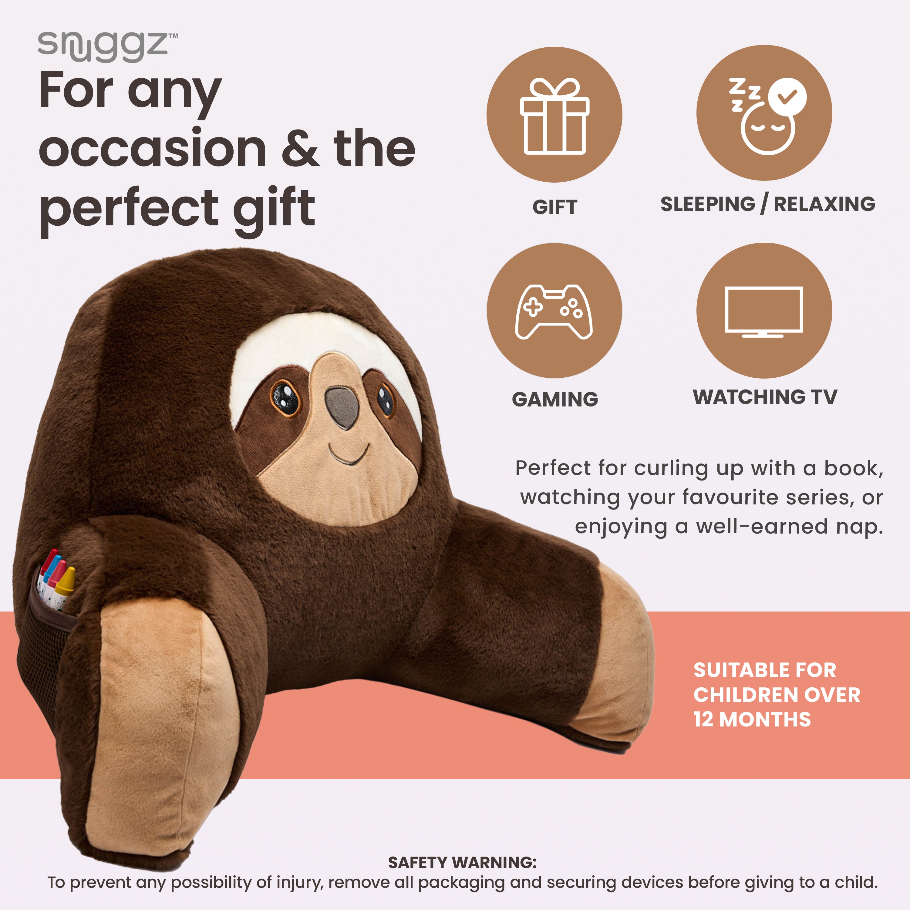 Snuggz Sloth Cuddle Cushion