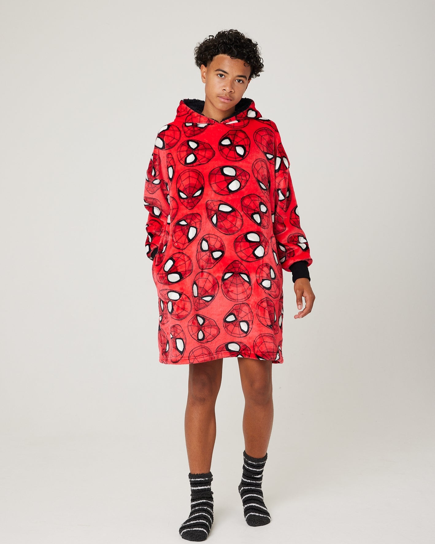 Snuggz Lite Kids Spiderman Hooded Blanket